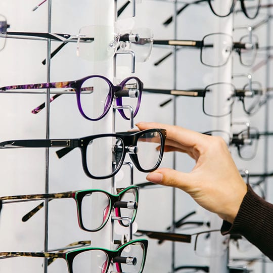 Designer frames available at Mooikloof Optometrists
