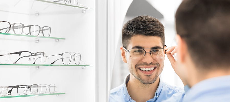 Choosing spectacle frames at Mooikloof Optometrists